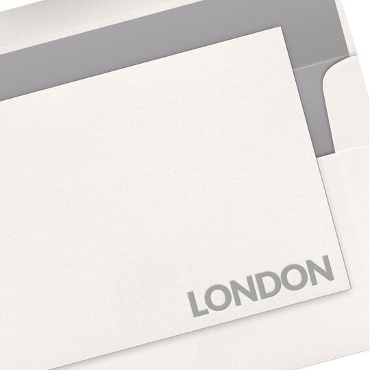 Bold Name Letterpress Flat Note Cards